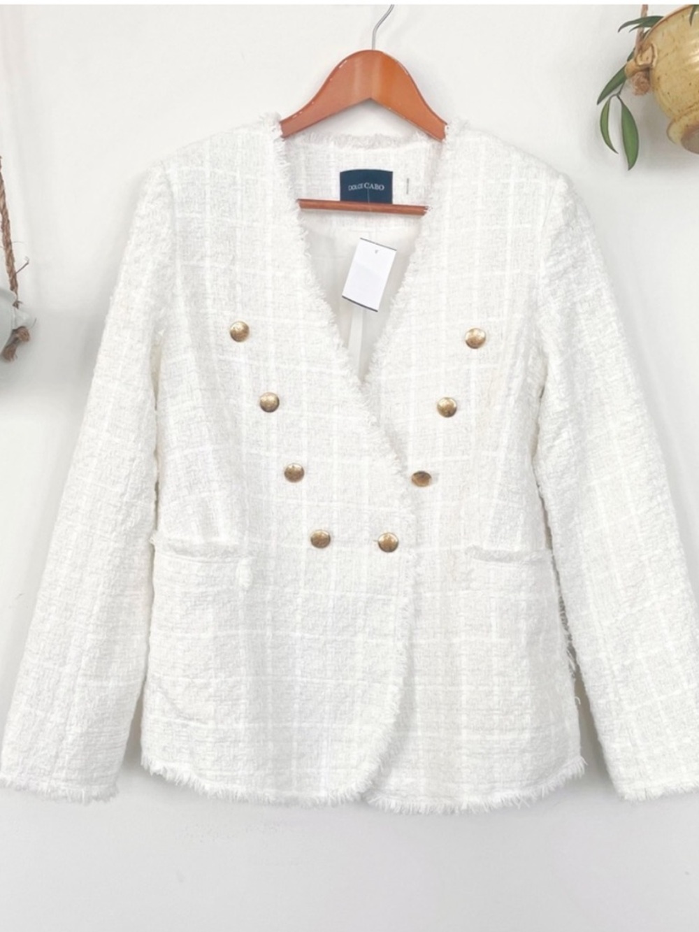 MAKE AN OFFER DOLCE CABO Balmain Chanel French Tweed Boucle Lady Blazer Jacket